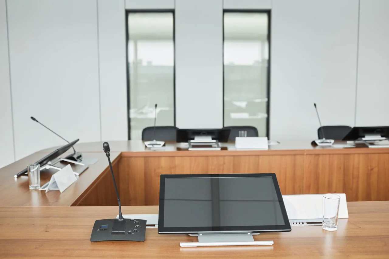 Corporate meeting setup